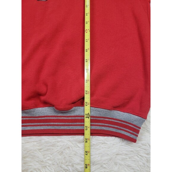 Vintage 90s Ohio State Size Large Savvy Red Embroidered Crewneck Sweatshirt - Picture 6 of 6
